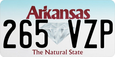 AR license plate 265VZP