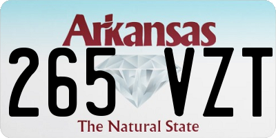 AR license plate 265VZT