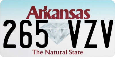 AR license plate 265VZV