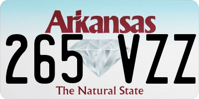 AR license plate 265VZZ
