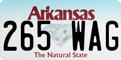 AR license plate 265WAG