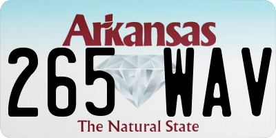 AR license plate 265WAV