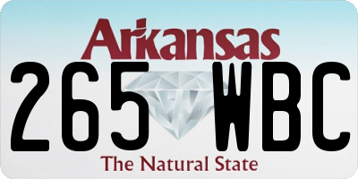 AR license plate 265WBC