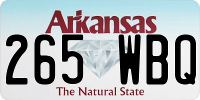 AR license plate 265WBQ