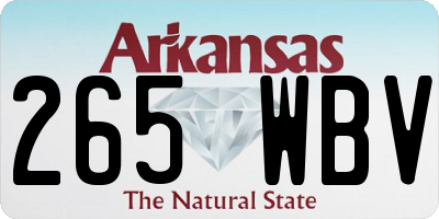 AR license plate 265WBV