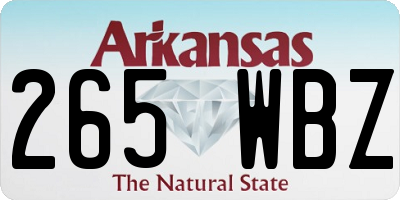 AR license plate 265WBZ