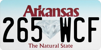 AR license plate 265WCF