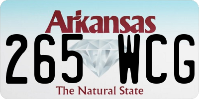 AR license plate 265WCG