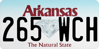 AR license plate 265WCH