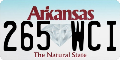 AR license plate 265WCI