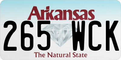 AR license plate 265WCK