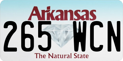 AR license plate 265WCN