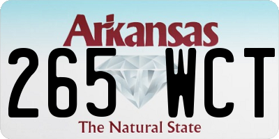 AR license plate 265WCT