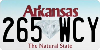 AR license plate 265WCY