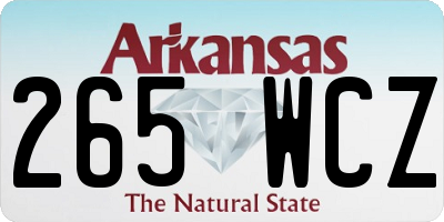 AR license plate 265WCZ