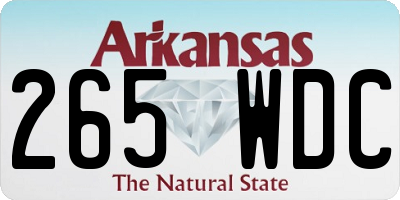 AR license plate 265WDC