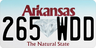 AR license plate 265WDD