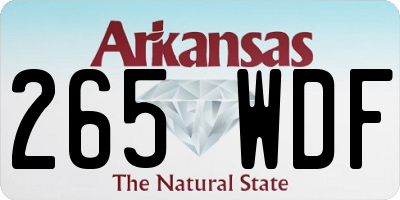AR license plate 265WDF