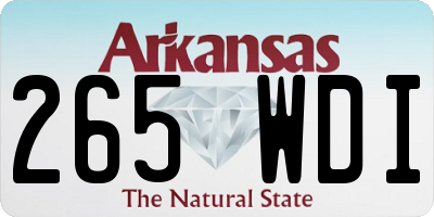 AR license plate 265WDI