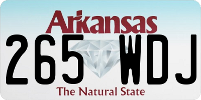 AR license plate 265WDJ
