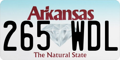 AR license plate 265WDL