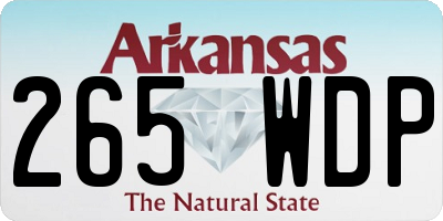 AR license plate 265WDP