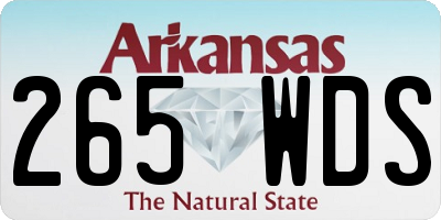 AR license plate 265WDS