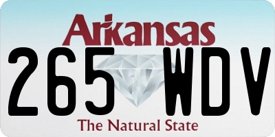 AR license plate 265WDV