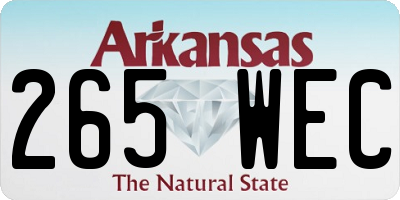 AR license plate 265WEC