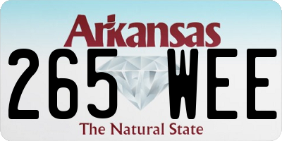 AR license plate 265WEE