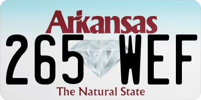 AR license plate 265WEF