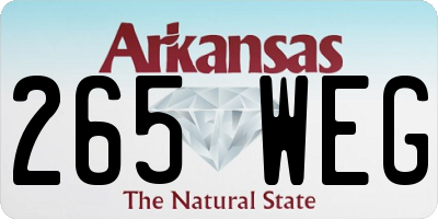 AR license plate 265WEG