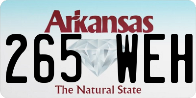 AR license plate 265WEH