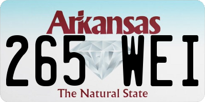 AR license plate 265WEI