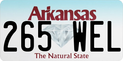 AR license plate 265WEL
