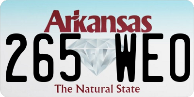 AR license plate 265WEO
