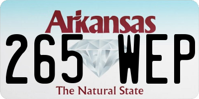 AR license plate 265WEP
