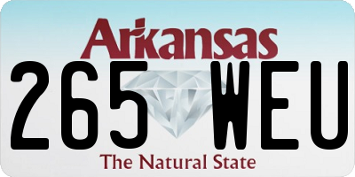 AR license plate 265WEU