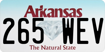 AR license plate 265WEV