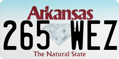 AR license plate 265WEZ