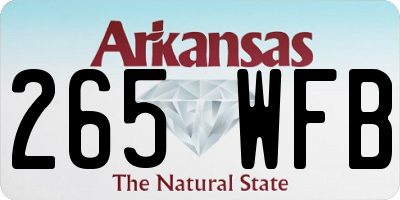 AR license plate 265WFB