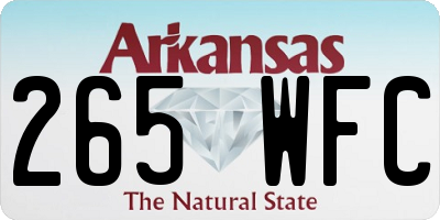 AR license plate 265WFC