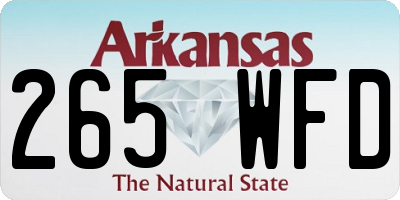 AR license plate 265WFD