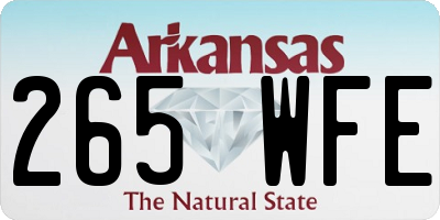 AR license plate 265WFE