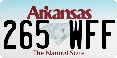 AR license plate 265WFF