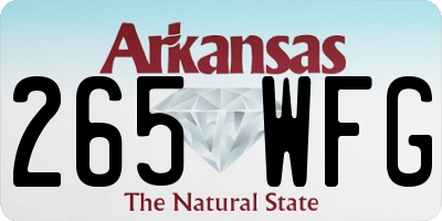 AR license plate 265WFG