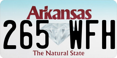 AR license plate 265WFH