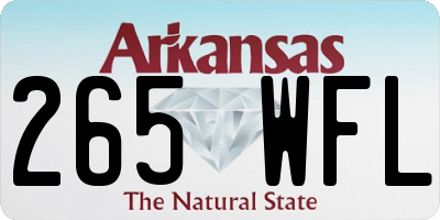 AR license plate 265WFL