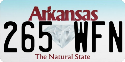 AR license plate 265WFN