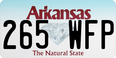 AR license plate 265WFP